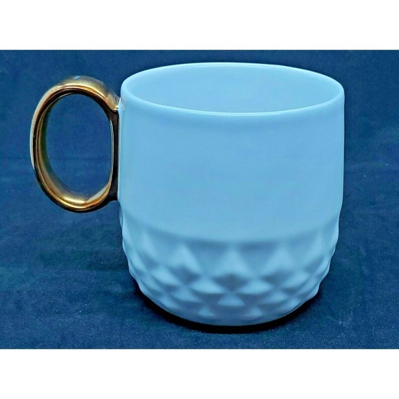 Starbucks Other - 2013 Starbucks White Diamond Quilt Mug w/ Gold Handle